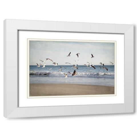 Soar II White Modern Wood Framed Art Print with Double Matting by Urquhart, Elizabeth