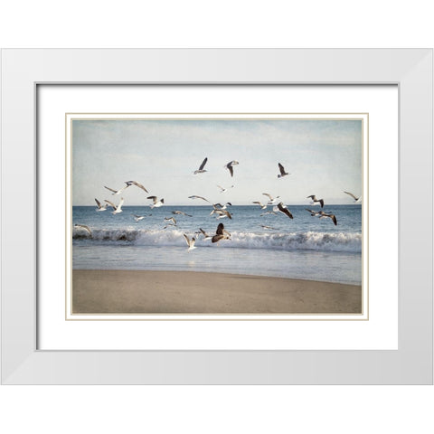 Soar II White Modern Wood Framed Art Print with Double Matting by Urquhart, Elizabeth