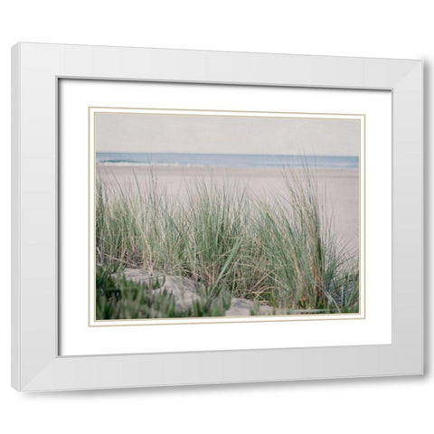 Steps To The Beach IV White Modern Wood Framed Art Print with Double Matting by Urquhart, Elizabeth
