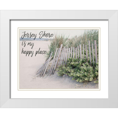 Happy Jersey White Modern Wood Framed Art Print with Double Matting by Urquhart, Elizabeth
