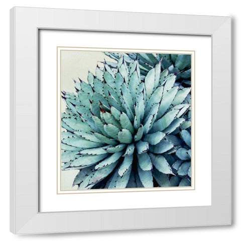 Crushing Green II White Modern Wood Framed Art Print with Double Matting by Urquhart, Elizabeth