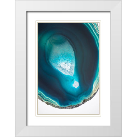Geode Close Up 2 White Modern Wood Framed Art Print with Double Matting by Urquhart, Elizabeth