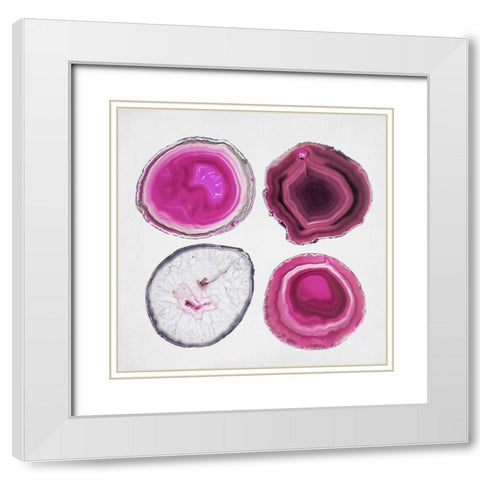Geode Collection 2 White Modern Wood Framed Art Print with Double Matting by Urquhart, Elizabeth