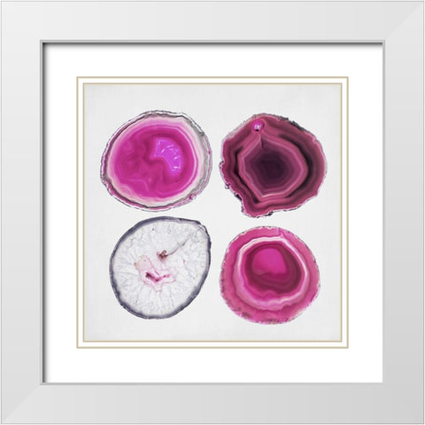 Geode Collection 2 White Modern Wood Framed Art Print with Double Matting by Urquhart, Elizabeth