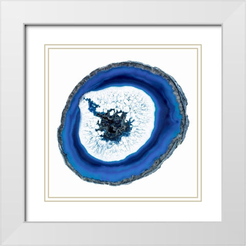 Geode 4 White Modern Wood Framed Art Print with Double Matting by Urquhart, Elizabeth