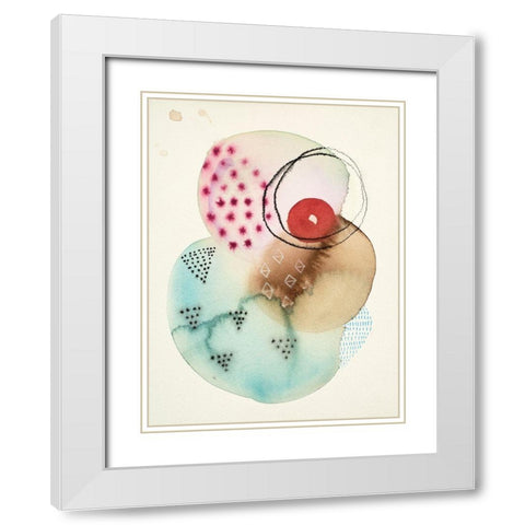 Splash 1 White Modern Wood Framed Art Print with Double Matting by Evans-Sills, Faith