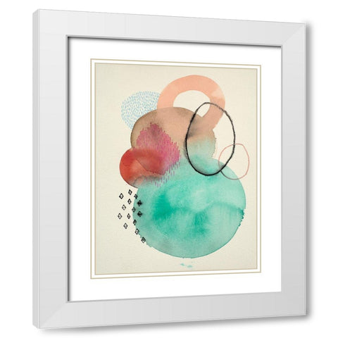 Splash 2 White Modern Wood Framed Art Print with Double Matting by Evans-Sills, Faith