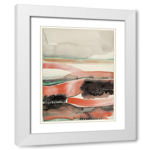 Sunset Ridge 2 White Modern Wood Framed Art Print with Double Matting by Evans-Sills, Faith