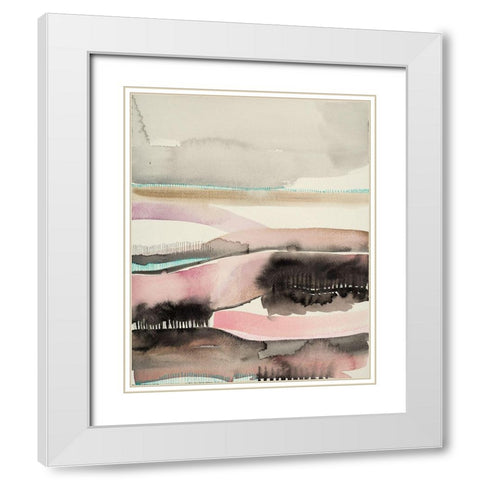 Sunset Ridge White Modern Wood Framed Art Print with Double Matting by Evans-Sills, Faith