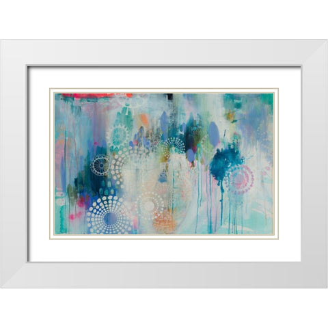 Spring Fling White Modern Wood Framed Art Print with Double Matting by Evans-Sills, Faith