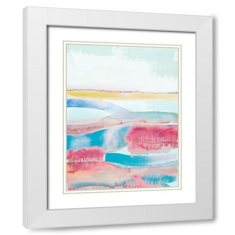 Spring Ridge 1 White Modern Wood Framed Art Print with Double Matting by Evans-Sills, Faith