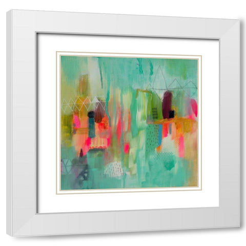 Xploding Spring 1 White Modern Wood Framed Art Print with Double Matting by Evans-Sills, Faith