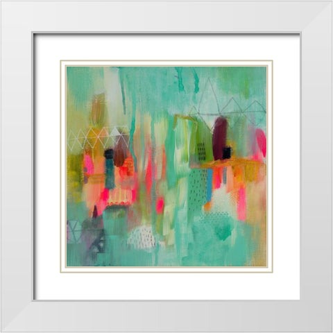 Xploding Spring 1 White Modern Wood Framed Art Print with Double Matting by Evans-Sills, Faith