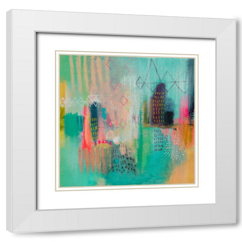 Xploding Spring 2 White Modern Wood Framed Art Print with Double Matting by Evans-Sills, Faith