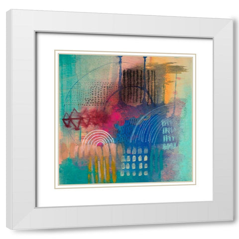 Give It Up White Modern Wood Framed Art Print with Double Matting by Evans-Sills, Faith