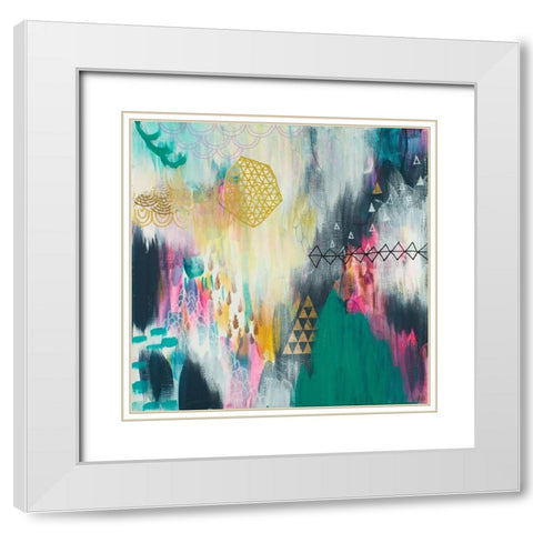 Parade White Modern Wood Framed Art Print with Double Matting by Evans-Sills, Faith
