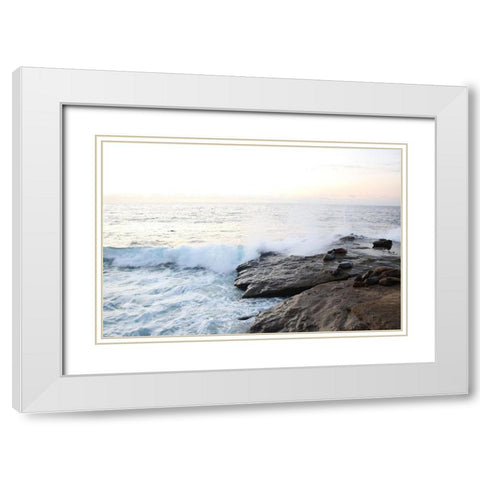 La Jolla 1 White Modern Wood Framed Art Print with Double Matting by Frances, Stephanie