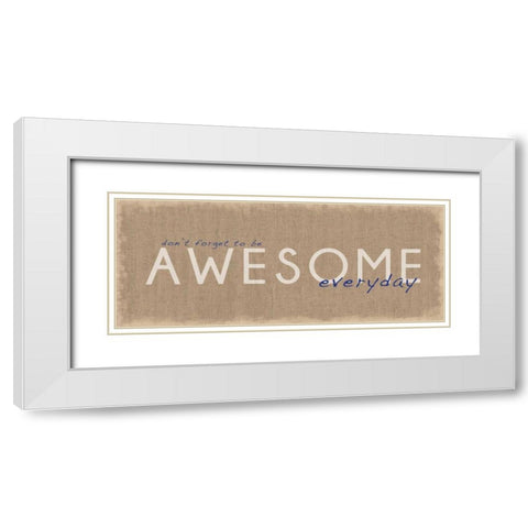 Awesome Everyday White Modern Wood Framed Art Print with Double Matting by Gibbons, Lauren