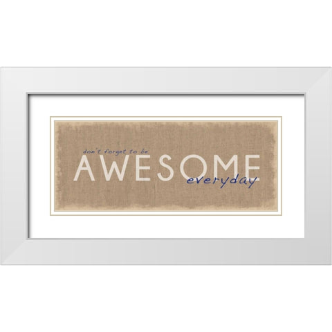 Awesome Everyday White Modern Wood Framed Art Print with Double Matting by Gibbons, Lauren
