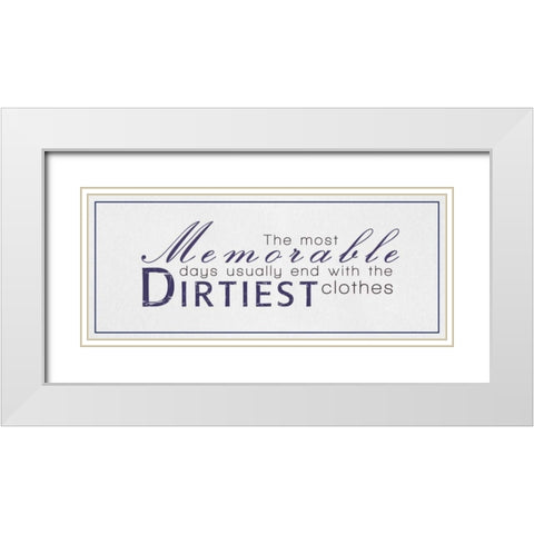 Memorable Days White Modern Wood Framed Art Print with Double Matting by Gibbons, Lauren