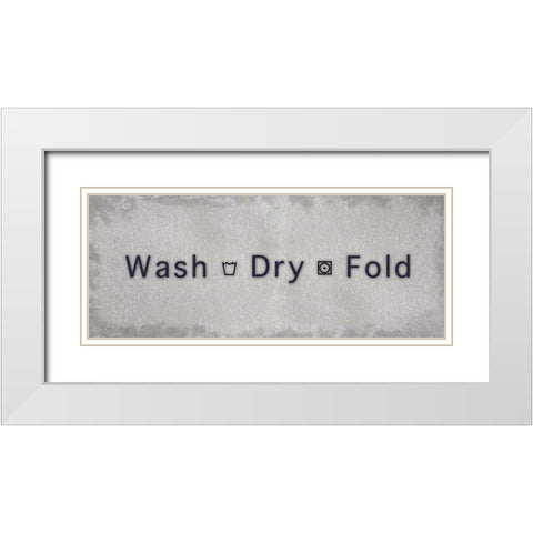 Wash Dry Fold New White Modern Wood Framed Art Print with Double Matting by Gibbons, Lauren