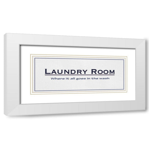 In The Wash White Modern Wood Framed Art Print with Double Matting by Gibbons, Lauren