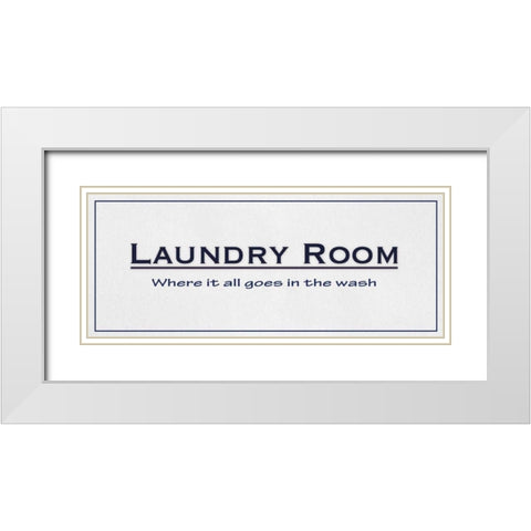 In The Wash White Modern Wood Framed Art Print with Double Matting by Gibbons, Lauren