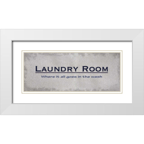 Laundry Room White Modern Wood Framed Art Print with Double Matting by Gibbons, Lauren