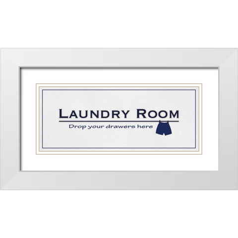 Drop Your Drawers White Modern Wood Framed Art Print with Double Matting by Gibbons, Lauren