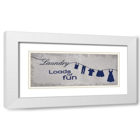 Loads of Fun White Modern Wood Framed Art Print with Double Matting by Gibbons, Lauren