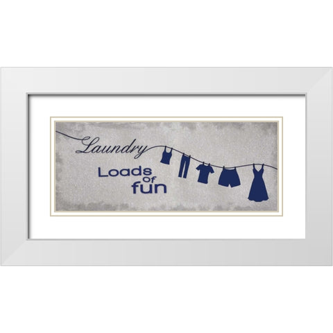 Loads of Fun White Modern Wood Framed Art Print with Double Matting by Gibbons, Lauren