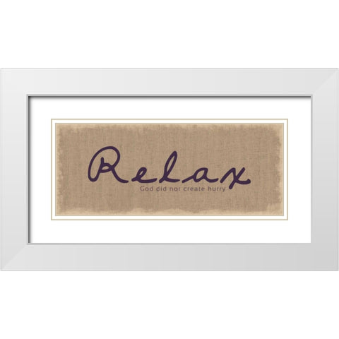 Relax White Modern Wood Framed Art Print with Double Matting by Gibbons, Lauren