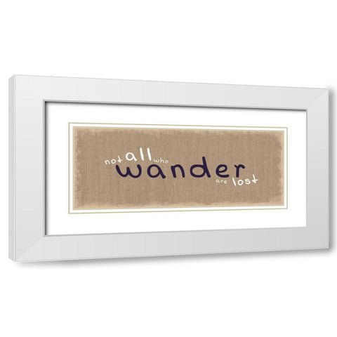 Wander White Modern Wood Framed Art Print with Double Matting by Gibbons, Lauren