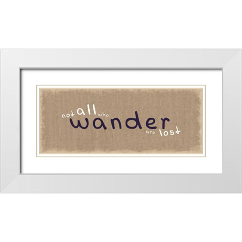 Wander White Modern Wood Framed Art Print with Double Matting by Gibbons, Lauren
