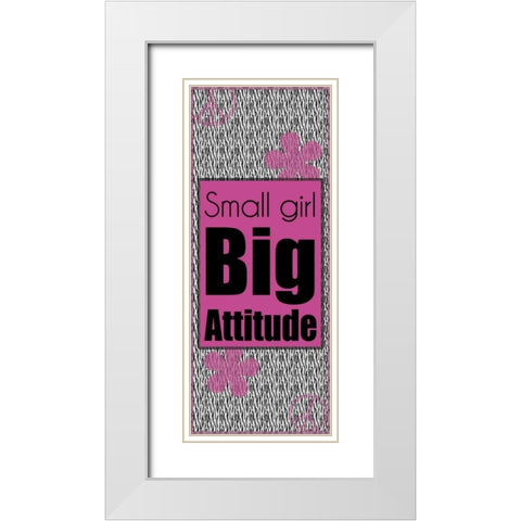 Big Attitude White Modern Wood Framed Art Print with Double Matting by Gibbons, Lauren