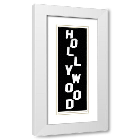 Hollywood Vert White Modern Wood Framed Art Print with Double Matting by Gibbons, Lauren