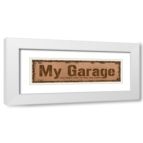 My Garage White Modern Wood Framed Art Print with Double Matting by Gibbons, Lauren