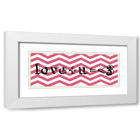 Love White Modern Wood Framed Art Print with Double Matting by Gibbons, Lauren