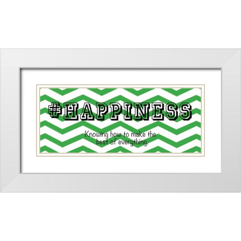 Happiness White Modern Wood Framed Art Print with Double Matting by Gibbons, Lauren