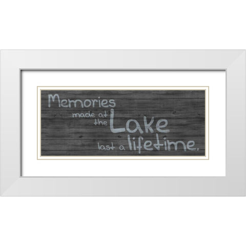 Memories at Lake 1 White Modern Wood Framed Art Print with Double Matting by Gibbons, Lauren