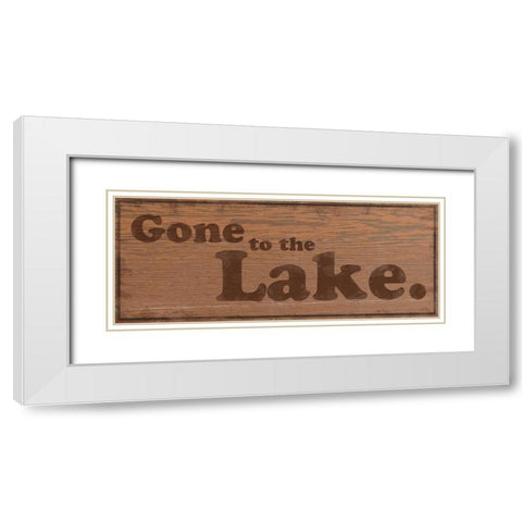 Gone to Lake 2 White Modern Wood Framed Art Print with Double Matting by Gibbons, Lauren