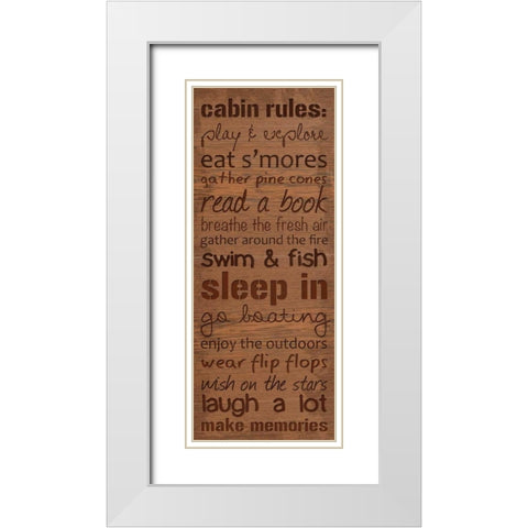 Cabinrules Brown White Modern Wood Framed Art Print with Double Matting by Gibbons, Lauren