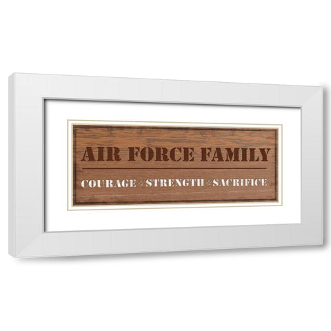Air Force Family White Modern Wood Framed Art Print with Double Matting by Gibbons, Lauren