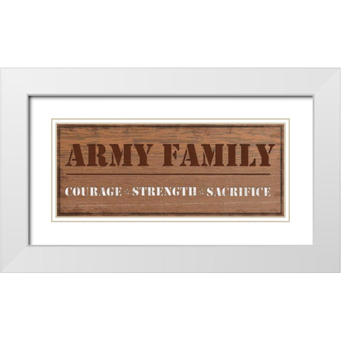 Army Family White Modern Wood Framed Art Print with Double Matting by Gibbons, Lauren