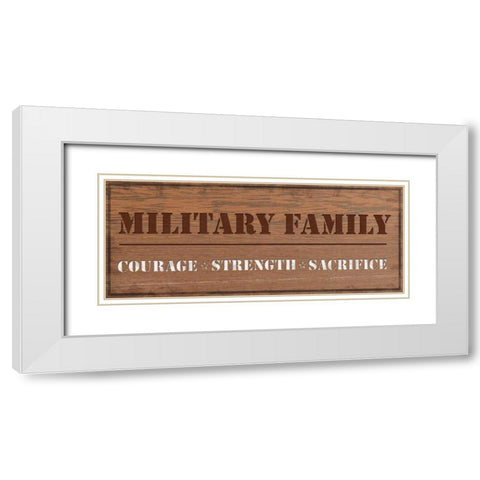 Military Family White Modern Wood Framed Art Print with Double Matting by Gibbons, Lauren