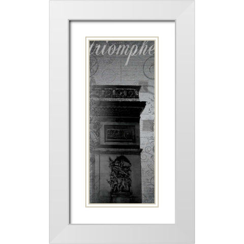 Triomphe Long White Modern Wood Framed Art Print with Double Matting by Gibbons, Lauren