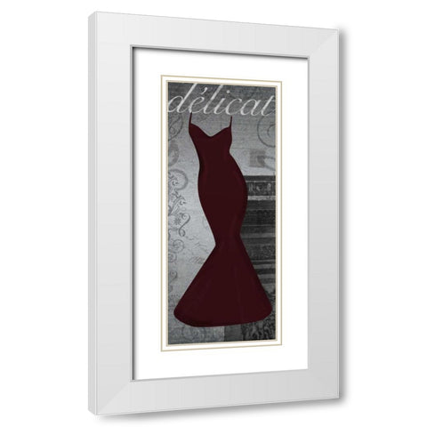Red Dress Triomphe White Modern Wood Framed Art Print with Double Matting by Gibbons, Lauren