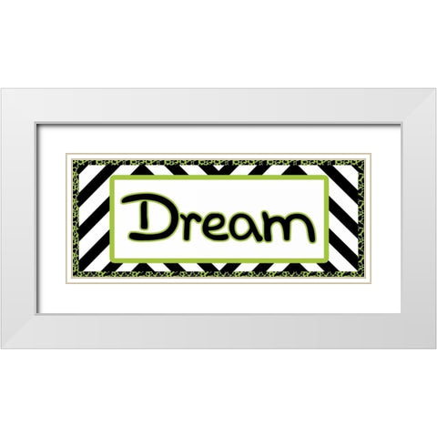 Tween Dream Green White Modern Wood Framed Art Print with Double Matting by Gibbons, Lauren