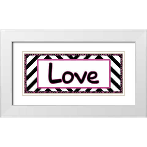 Tween Love White Modern Wood Framed Art Print with Double Matting by Gibbons, Lauren