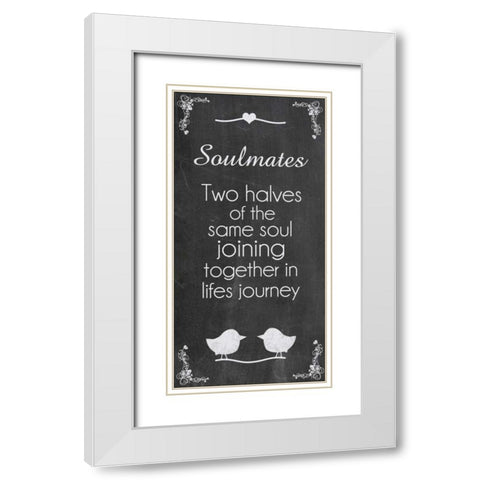 Soulmates White Modern Wood Framed Art Print with Double Matting by Gibbons, Lauren